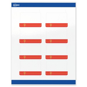 Avery Labels, 2" x 3", Gold-Red Gift, Glossy, 80ct - 1 of 4