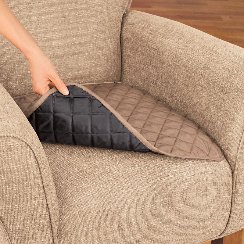 Collections Etc Quilted Waterproof Seat Protector - Set of 2 - Machine Washable, Use for Indoor or Outdoor Seating, 3 of 4
