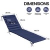 Pellebant 2PC Patio Chaise Lounge Chairs Cushion 22D Sponge 220gsm Polyester Fabric - 2 of 4