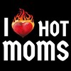 Junior's Design By Humans I Love Hot Moms Heart By Metavera T-Shirt - image 2 of 2