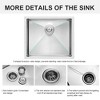 23 Inch Undermount Sink,23x18x9,Stainless Steel Kitchen Sink 16 Gauge 9 Inch Deep Single Bowl Kitchen Sink Basin, Includes Drain Assembly - 4 of 4