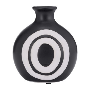 Sagebrook Home Ceramic Vase - Round Abstract Vase - Contemporary Home or Office Decor - 1 of 4