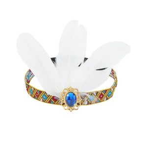Unique Bargains Women's Feather Elastic Band Headband 1 Pc - 1 of 4