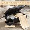 Vynxaria Mid-Century Modern Square Coffee Table Storage Bench - Assembled, for Living Room/Entryway, 3-in-1 as Coffee Table/Shoe Bench - 2 of 4