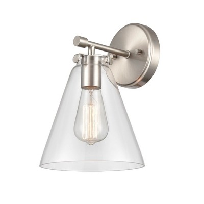 Elegant Aliza Brushed Nickel Direct Wired Sconce, 8.5" x 12"