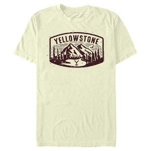 Men's Yellowstone Brown Dutton Ranch Montana Landscape Scenery T-Shirt - 1 of 4