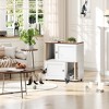 COZONY Cat Litter Box Enclosure for 2 Cats – Double Room Hidden Litter Box Furniture with Scratch Posts & Double-Layer Litter Mats - 4 of 4