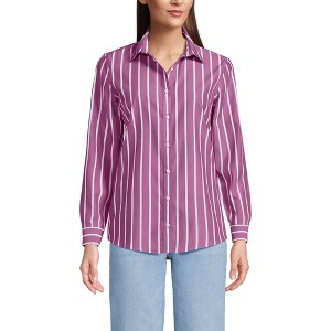 Lands' End Women's No Iron Supima Cotton Long Sleeve Shirt - 1 of 4
