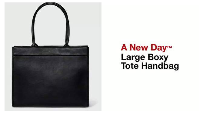 Large Boxy Tote Handbag - A New Day™, 2 of 12, play video