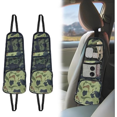 TruAIR 2PCS Car Seat Organizer Ð Hanging Mesh Storage Bags for Vehicles