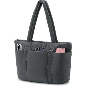 Multi Pocket Tote Bag for Women, Large Puffy Shoulder Purse Handbag with Compartments - 1 of 4