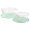 Gibson Clifftop 4 Piece 67oz and 114oz Glass Bowl Set with Lids in Mint - 2 of 4