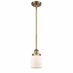 Bell - 1 Light Stem Hung Mini Pendant In Industrial Style-10 Inches Tall and 5 Inches Wide - 1 of 1