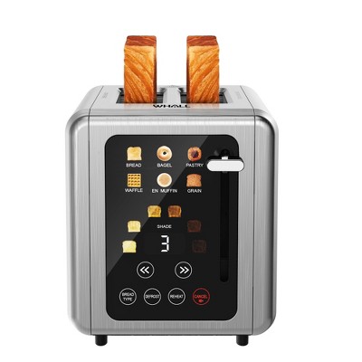 WHALL Touch Screen Toaster 2 Slice,Smart Digital Toaster with 1.5" Wide Slots