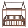 Kumasinova Solid Wood Twin/Full Bed Frame with Roof,Playhouse Style Floor Bed with Safety Rails,Twin/Full Size Bed Frame for Kids,Teens,Girls,Boys - 3 of 4