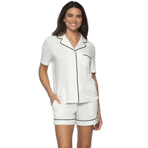 Jessie Pajama Short Set | Felina | 2 Piece Pajama Set (whisper White ...