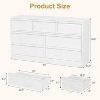 Modern 6-Drawer Wood Dresser, Double Drawer Storage Chest for Bedroom, Living Room & Nursery, Black and Natural - 2 of 4