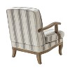Rinaldo Farmhouse Style Armchair with Romantic Stripes Armchair for Living Room, Lounge, Bedroom Set of 2  | ARTFUL LIVING DESIGN - 4 of 4