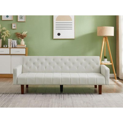 DOMETOUR Factory Tufted Back Sofa Mid-Century Convertible Sofa Bed for Living Room