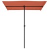vidaXL Garden Parasol Terracotta Polyester, Aluminum Medium - 4 of 4