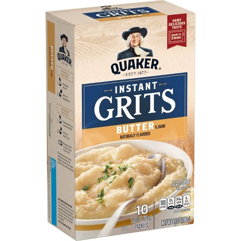 Quaker Instant Grits Butter - 10ct/9.8oz : Target