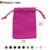 Unique Bargains Velvet Reusable Soft Jewelry Headphone Candy Drawstring Gift Bags 20 Pcs 2" x 2.8" - 2 of 4