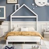 Streamdale Full Size Wood Platform Bed with House-shaped Headboard (White) - 2 of 4