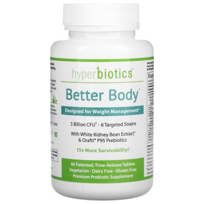 Hyperbiotics Better Body, Designed for Weight Management, 5 Billion CFU, 60 Time-Release Tablets