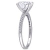 EVERLY JEWELRY  |   14K White Gold 1/10 CT Diamond TW And 2 CT DEW Created Moissanite-White Fashion Ring - 2 of 4