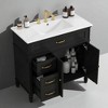 36-Inch Bathroom Vanity with Sink, Freestanding Cabinet with Drawers & Doors, Ceramic Basin, 8-Inch Faucet Mount - 2 of 4