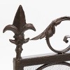 Spassway 45"W*35"H Brown/Black Rectangle See-Through Metal Fireplace Screen with Decorative Scroll Fire Spark Guard Safety Protector for Living Room - 4 of 4