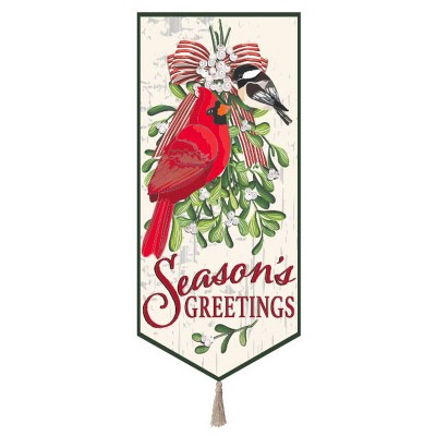 Evergreen Mistletoe and Cardinal Everlasting Impression  Garden Flag 12 x 18 Inches Indoor Outdoor Decor