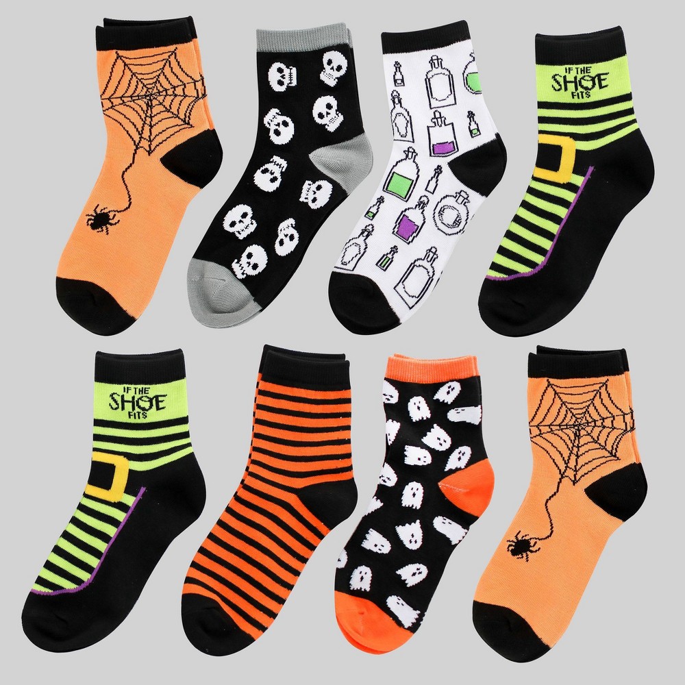 8pk Women's Halloween Socks - Bullseye's Playground was $8.0 now $4.0 (50.0% off)