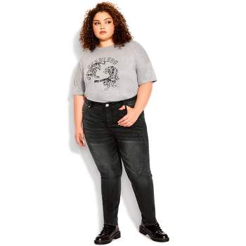 Dressbarn Roz & Ali Women's Plus Size Tummy Control Leggings - Black, 3X 