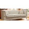 82.67" Velvet Chesterfield 3-Seater Sofa with Gold Legs & Pillows - 3 of 4