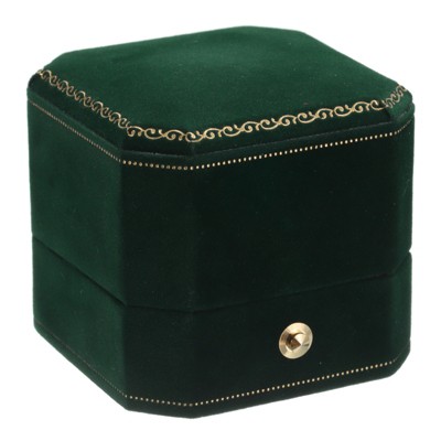 Unique Bargains Cuboid Velvet Ring Jewelry Box