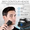 HUMMINGBIRD MK8 Premium Rotary Face Shaver, Rechargeable Wet & Dry Electric Shaver with Pop-up Trimmer, Waterproof, Cordless, Rechargeable Travel Case - 2 of 4