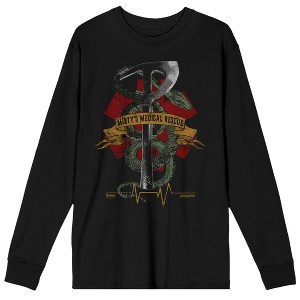 Yellowjackets Misty's Medical Rescue Crew Neck Long Sleeve Men's Black Tee - 1 of 3