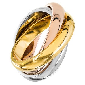 West Coast Jewelry Rolling Ring - Tri-Color (Size 5), Women