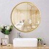 28-Inch Gold Accent Round Mirror, Tempered Glass with Rustproof Backing, Bathroom Decor - 3 of 4
