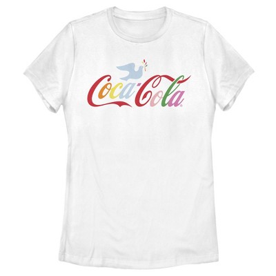 Women's Coca Cola Unity Rainbow Dove Logo T-Shirt