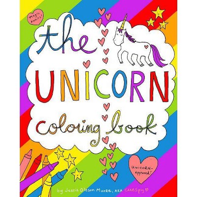 The Unicorn Coloring Book - by  Jessie Oleson Moore (Paperback)