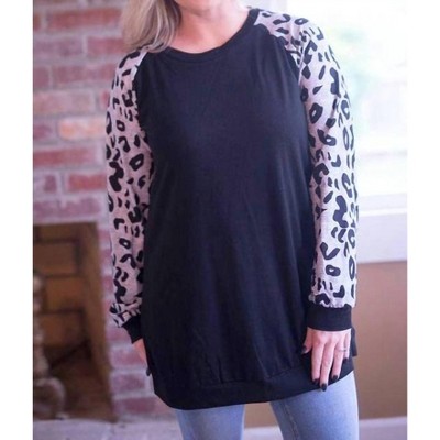 Women's Leopard Raglan Top - Shirley Stone