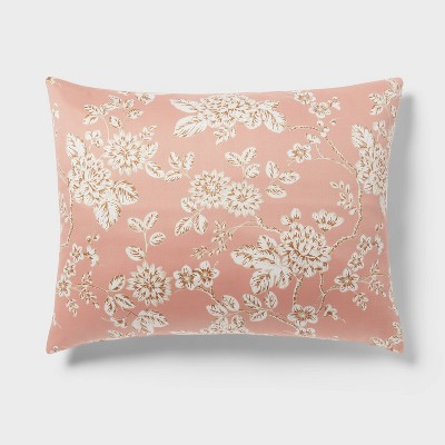 Light Pink Floral Cotton Full/Queen Duvet and Sham Set