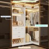 Aheaplus Freestanding Closet System with 4 Drawers, Walk-In Wooden Closet Orangizer with 6 Shelves and 2 Rods - 4 of 4