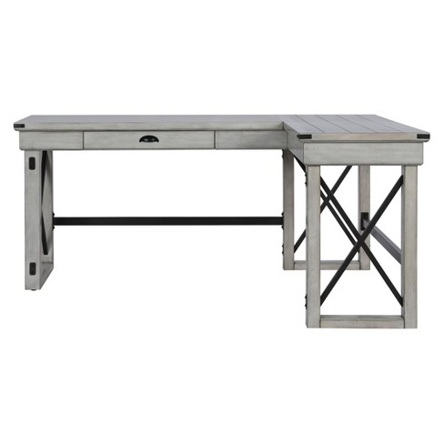 Hathaway L Shaped Desk With Lift Top Rustic White Room Joy