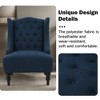 Hrinhom 27.3" W Mid-Century Modern Reading Chair,Upholstered Accent Chair,Wingback Chair With Solid Wood Legs - 4 of 4