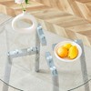 NicBex Dining Table for 4 Morden 36" Round Glass Dining Table Dining Room Table with Glass Tabletop and Metal Legs for Kitchen - 4 of 4