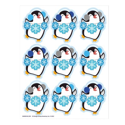 Eureka Winter Penguin Giant Stickers, Pack of 36 (Pack of 10)