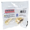 Certified Appliance Accessories® Dishwasher Elbow, 3/4" FGH (Female Garden Hose) x 3/8" MIP (Male Iron Pipe) in Gold - 2 of 4